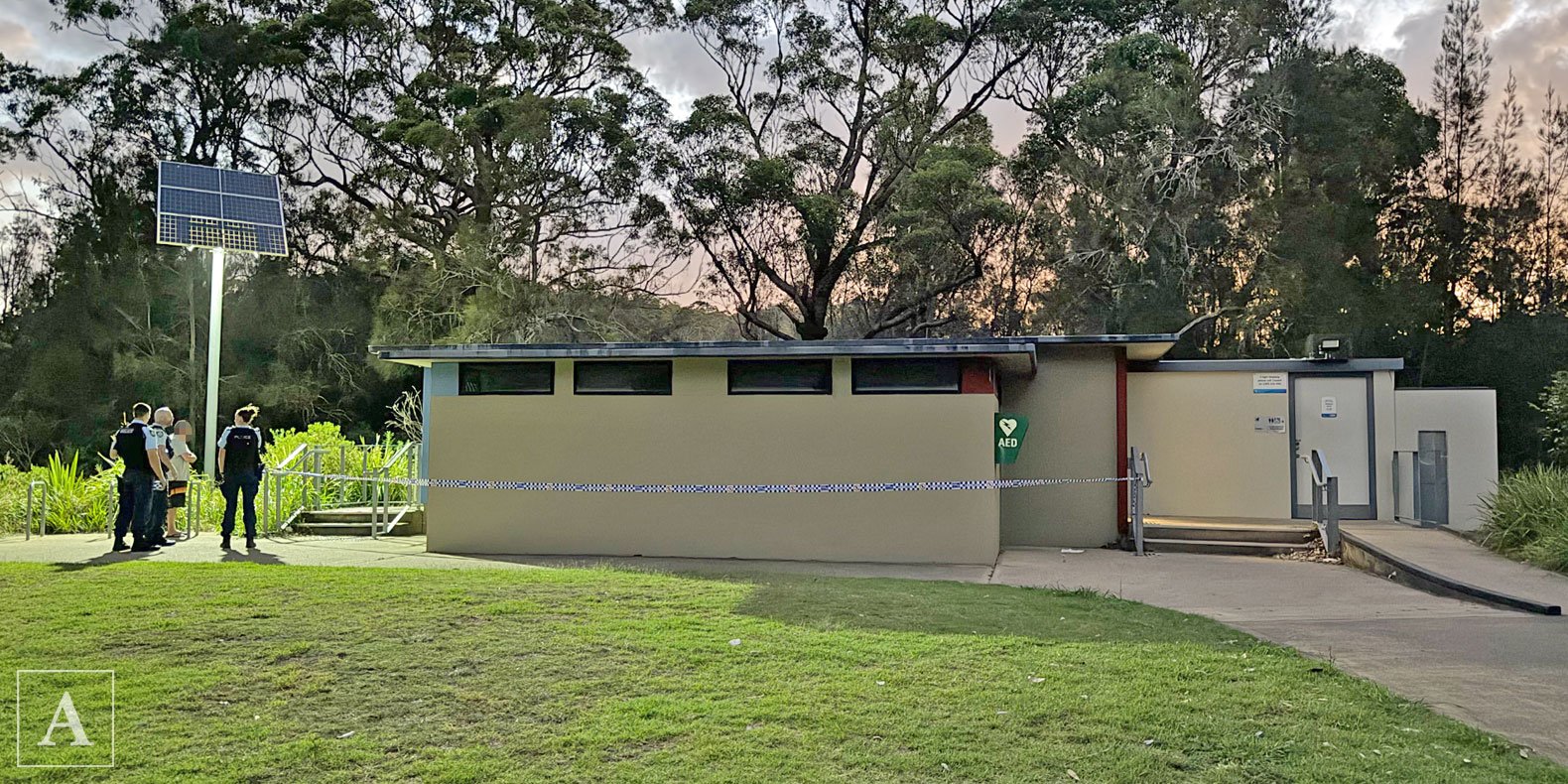 Police establish a crime scene at Middle Creek Reserve, Cromer Police establish a crime scene at Middle Creek Reserve, Cromer