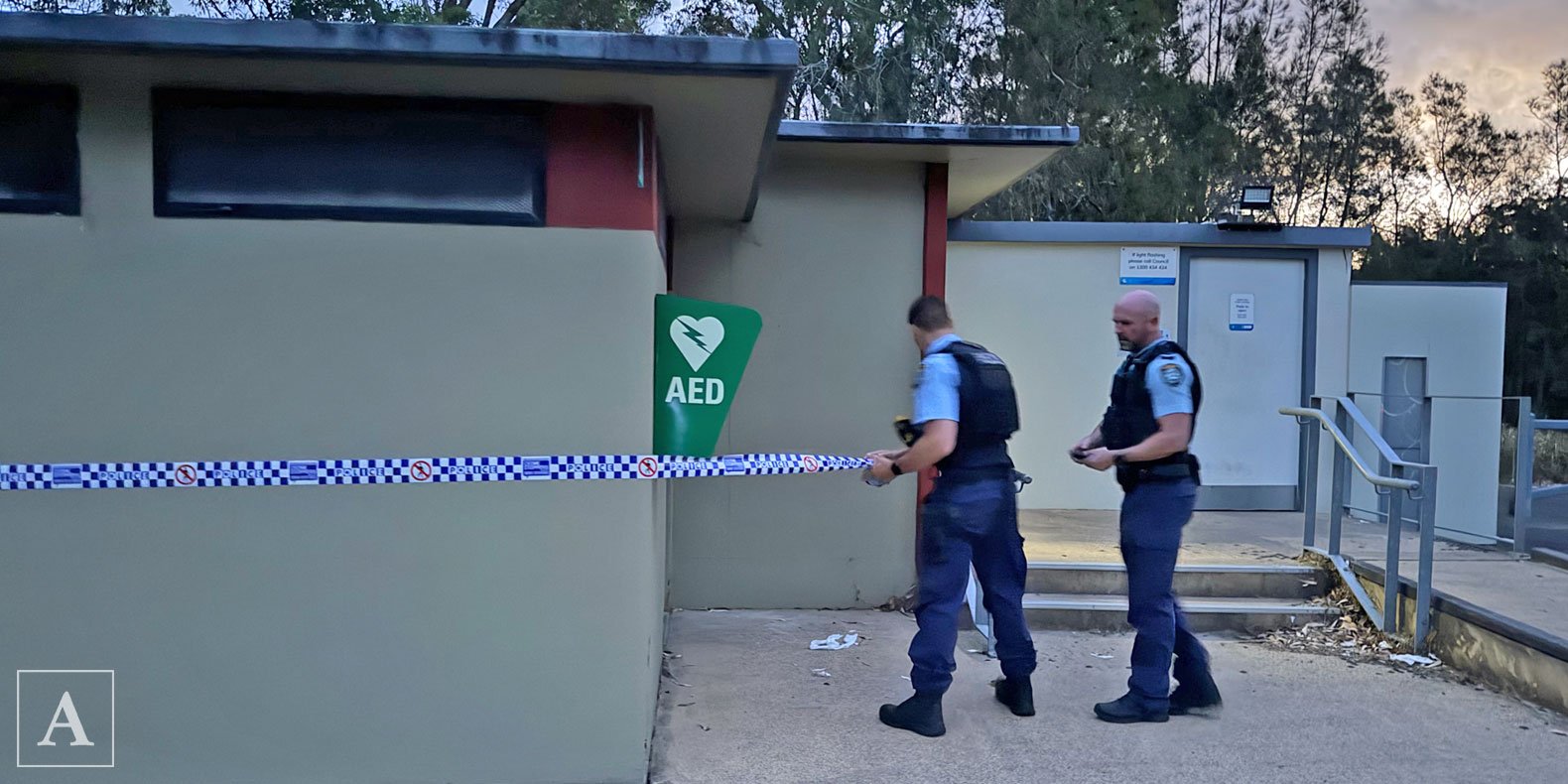 Police establish a crime scene at Middle Creek Reserve, Cromer Police establish a crime scene at Middle Creek Reserve, Cromer