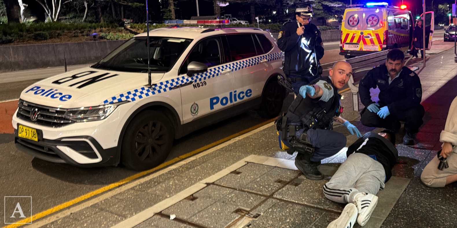 NSW Police respond to man unconscious after an assault at a take away restaurant at Pittwater Road, Dee Why NSW Police respond to man unconscious after an assault at a take away restaurant at Pittwater Road, Dee Why