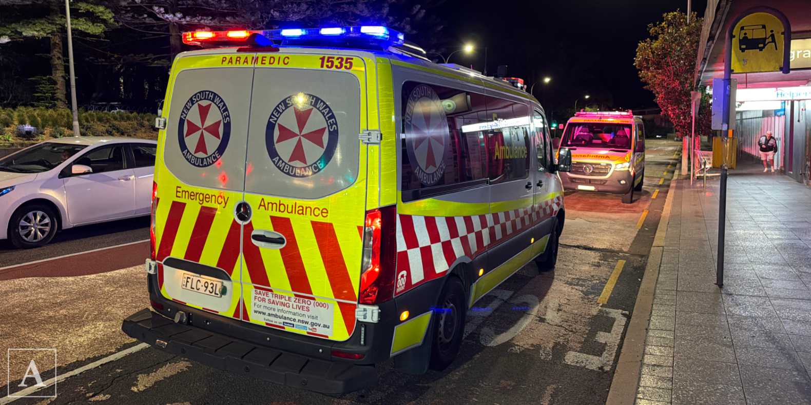 NSW Ambulance respond to man unconscious after an assault at a take away restaurant at Pittwater Road, Dee Why NSW Ambulance respond to man unconscious after an assault at a take away restaurant at Pittwater Road, Dee Why