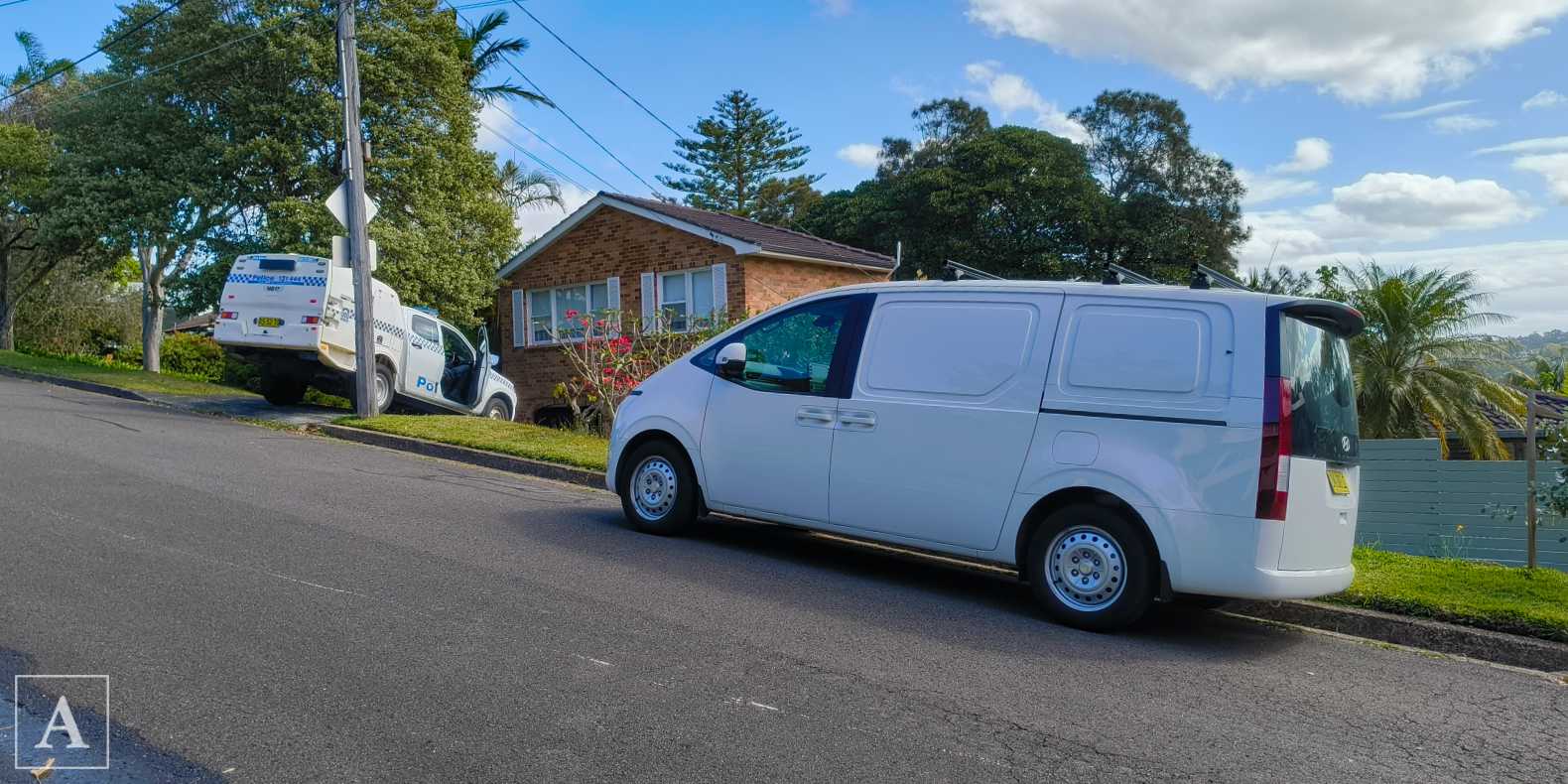 NSW Police and forensics investigators at Carpenter Crescent, Warriewood